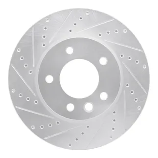 R1 Concepts EDZ-74050D Brake Rotor Drilled and Slotted Silver